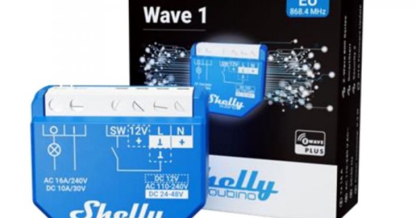 Shelly Qubino Wave 1 - relay switch 1x 16A (Z-Wave)