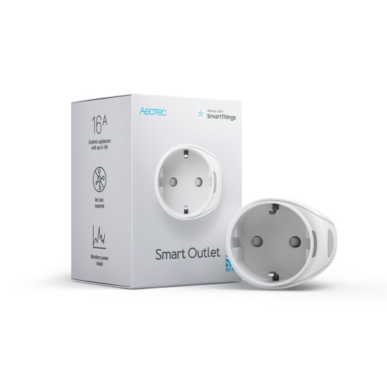 Priza Smart Wi-Fi Aeotec, 18 A, SmartThings