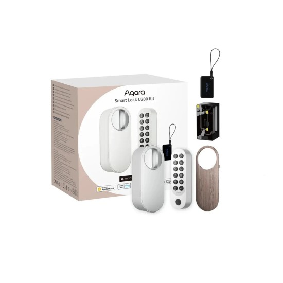 Aqara Smart Lock U200 KIT, Incuietoare, Tastatura, Accesorii, EL-D02D, EL-D02DS